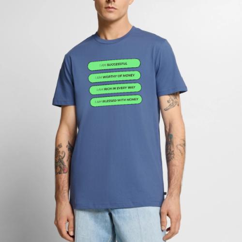 Powerful Money Affirmations Merch for Wealth - Men's Premium T-Shirt