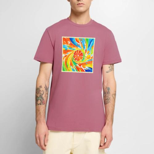 Citrus swirling Splash Design - Men's Premium T-Shirt