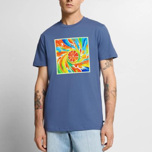 Citrus swirling Splash Design - Men's Premium T-Shirt