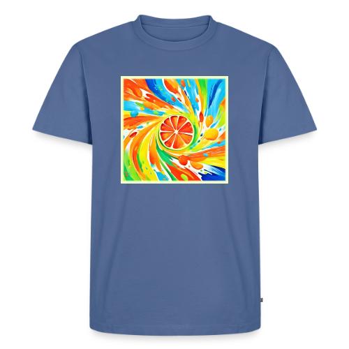 Citrus swirling Splash Design - Men's Premium T-Shirt