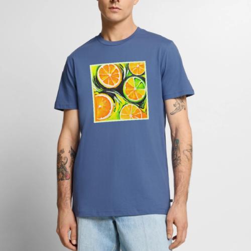 Vibrant Citrus Painting - Men's Premium T-Shirt