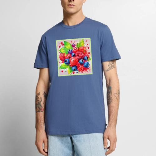 Summer Berry Splash Design - Men's Premium T-Shirt