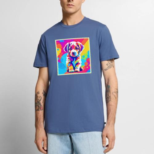 Vibrant Puppy Art - Men's Premium T-Shirt