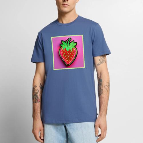 Vibrant Strawberry Neon Sign - Men's Premium T-Shirt