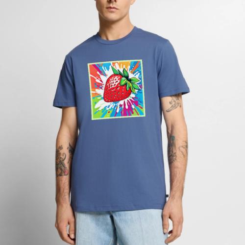 Vibrant Strawberry Artwork - Men's Premium T-Shirt