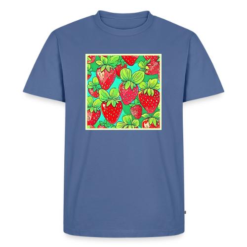 Strawberry Pop Art Pattern - Men's Premium T-Shirt