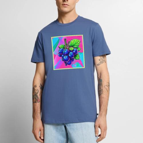 Vibrant Blueberry Artwork - Men's Premium T-Shirt