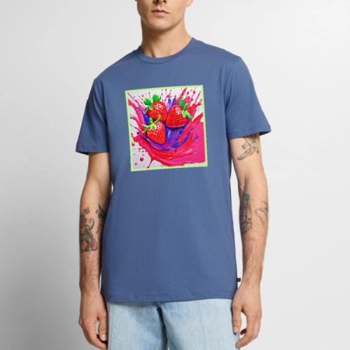 Vibrant Strawberry Splash - Men's Premium T-Shirt