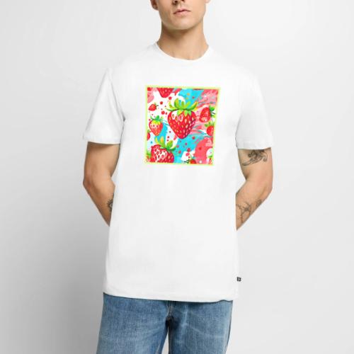 Strawberry Splash Pattern - Men's Premium T-Shirt