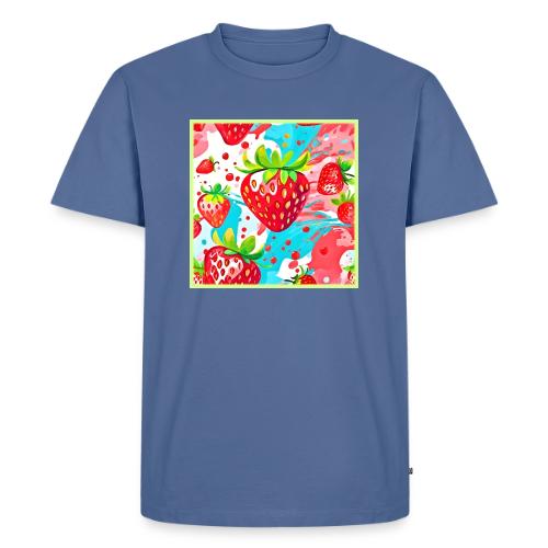 Strawberry Splash Pattern - Men's Premium T-Shirt