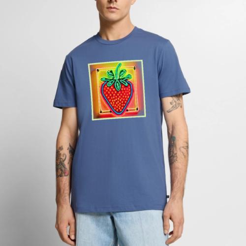 Colorful Strawberry Neon Glow - Men's Premium T-Shirt