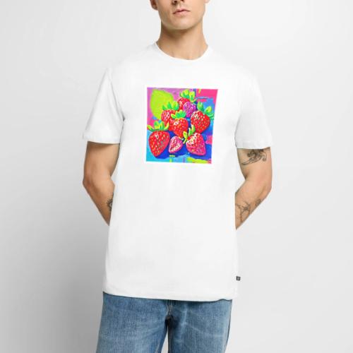 Pop Art Strawberries - Men's Premium T-Shirt
