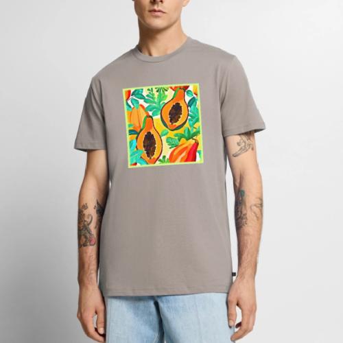 Tropical Papaya Pop Art - Men's Premium T-Shirt