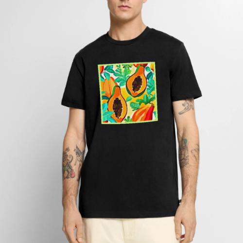 Tropical Papaya Pop Art - Men's Premium T-Shirt