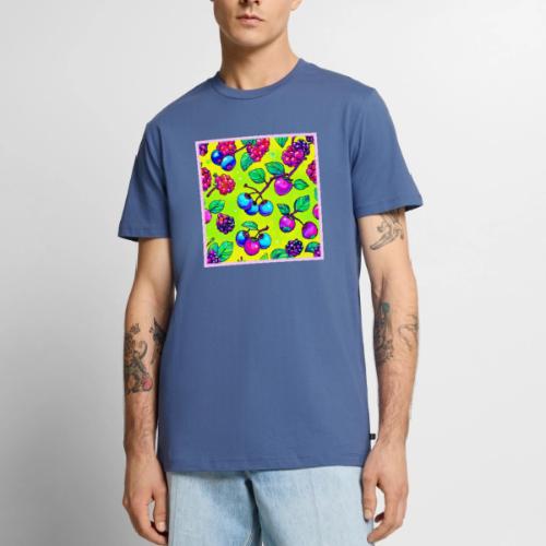 Bright Berry Fruit Pattern - Men's Premium T-Shirt