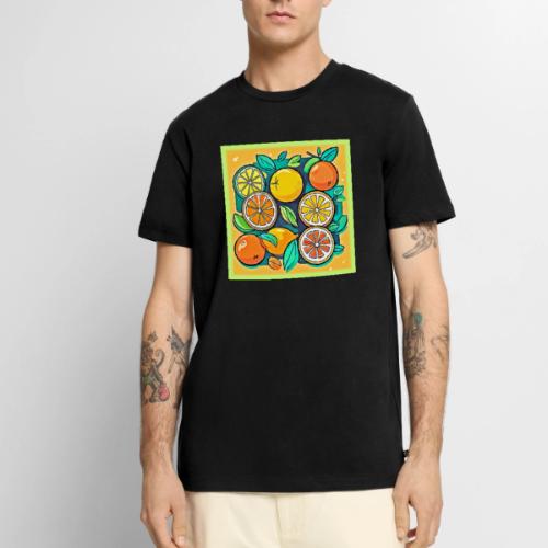 Citrus Fruit Art Design - Men's Premium T-Shirt