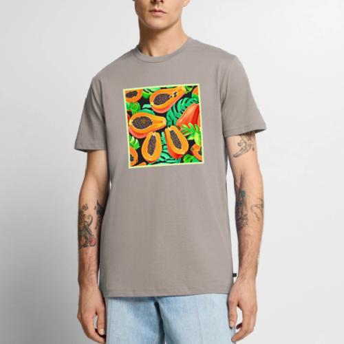 Papaya and Leaves Fresh Pattern - Men's Premium T-Shirt