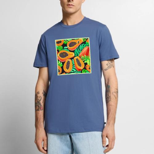 Papaya and Leaves Fresh Pattern - Men's Premium T-Shirt