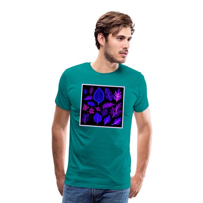 Neon Leaves in Pink and Purple Hues