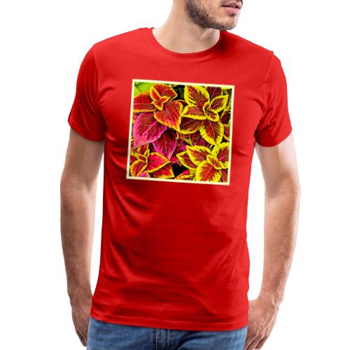 Coleus Leaf Burst Design - Men's Premium T-Shirt