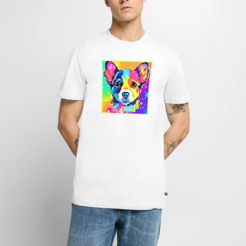 Vivid Puppy Vibes Art Design - Men's Premium T-Shirt