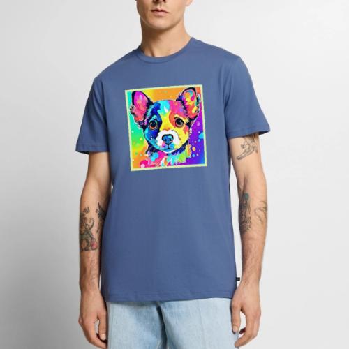 Vivid Puppy Vibes Art Design - Men's Premium T-Shirt