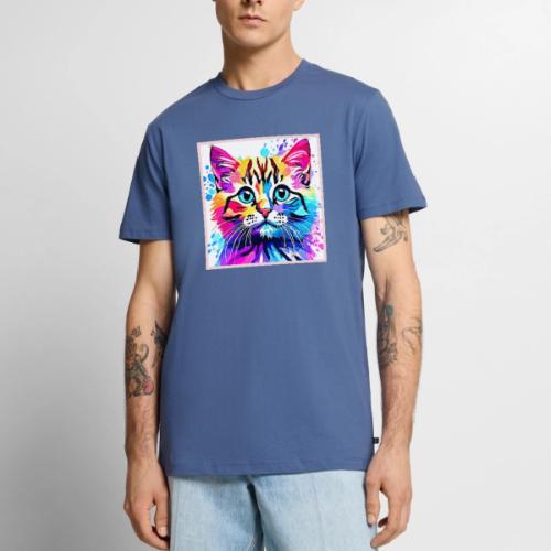 Vivid Kitty Vibes Design - Men's Premium T-Shirt