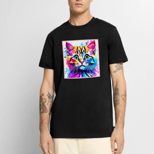 Vivid Kitty Vibes Design - Men's Premium T-Shirt