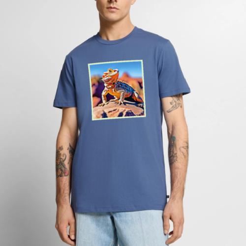 Desert Lizard Close-up Design - Men's Premium T-Shirt