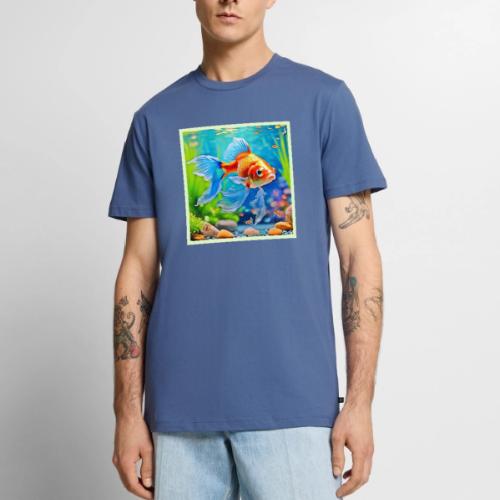 Colorful Tank Goldfish Design - Men's Premium T-Shirt