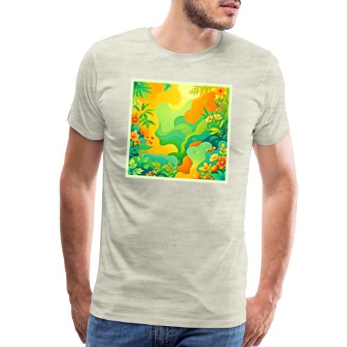 Tropical Foliage Abstract - Men's Premium T-Shirt