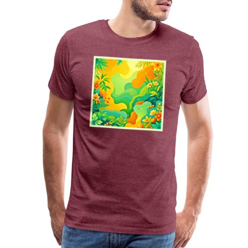Tropical Foliage Abstract - Men's Premium T-Shirt