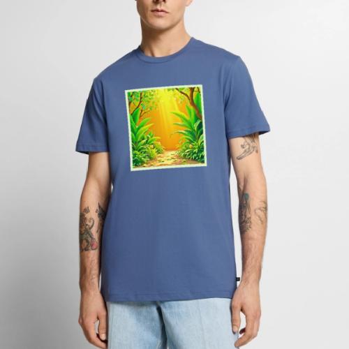 Sunny Nature Path Art - Men's Premium T-Shirt