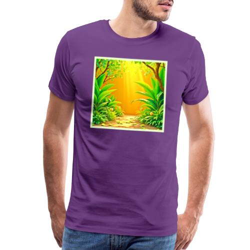 Sunny Nature Path Art - Men's Premium T-Shirt