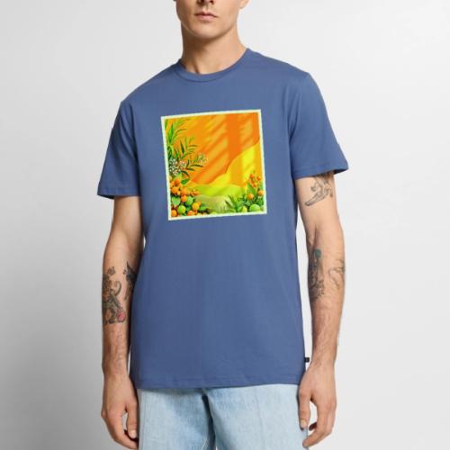 Citrus and Leaves Graphic - Men's Premium T-Shirt
