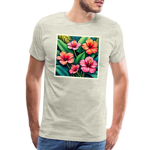 Tropical Hibiscus Bloom Artistry - Men's Premium T-Shirt