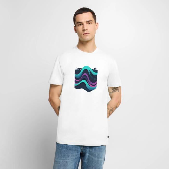 Abstract Wavy Ocean Pattern