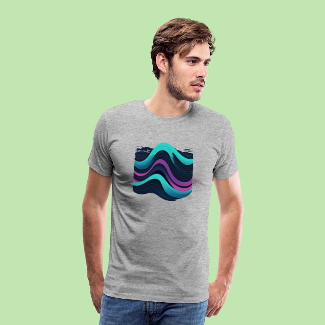 Abstract Wavy Ocean Pattern