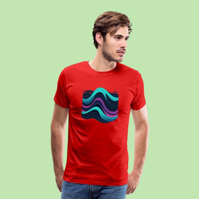 Abstract Wavy Ocean Pattern