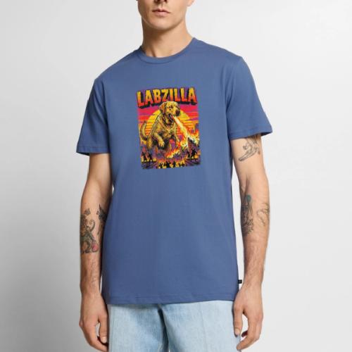Labzilla Giant Yellow Labrador Monster Tee - Men's Premium T-Shirt
