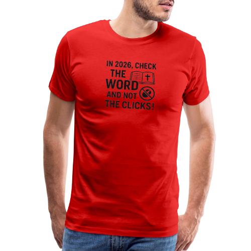 BW Word Clicks 2026 background - Men's Premium T-Shirt