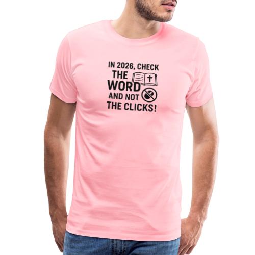 BW Word Clicks 2026 background - Men's Premium T-Shirt