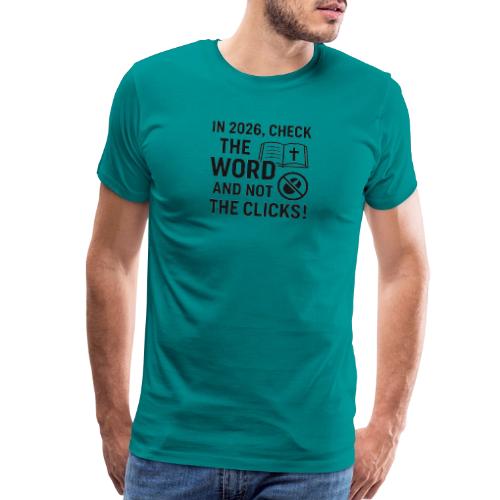 BW Word Clicks 2026 background - Men's Premium T-Shirt