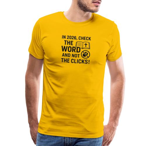 BW Word Clicks 2026 background - Men's Premium T-Shirt