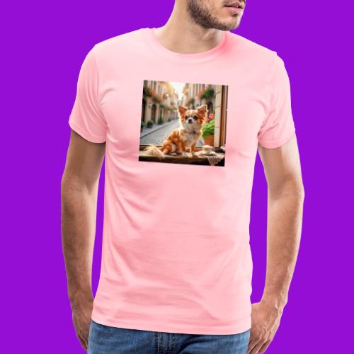 Morning coffee Chihuahua - Men's Premium T-Shirt