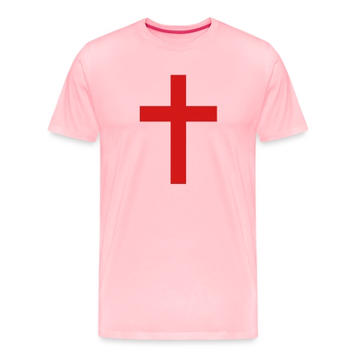 cross simple red - Men's Premium T-Shirt