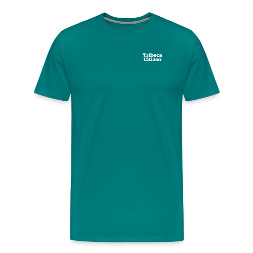 tribeca citizen stacked logo in white - Men's Premium T-Shirt