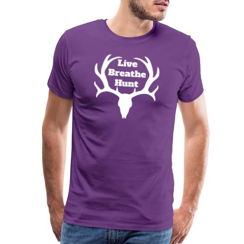 Whitetail Deer Live Breathe Hunt - Men's Premium T-Shirt