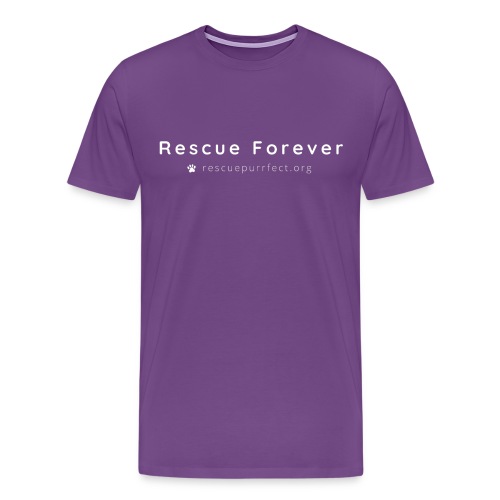 Rescue Purrfect Basic Logo White - Men's Premium T-Shirt