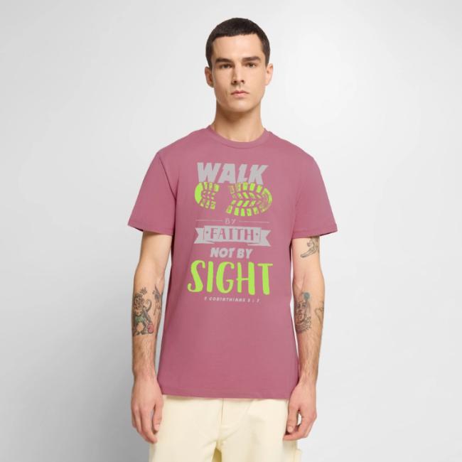 Walk by Faith Not by Sight - Lime & Gray